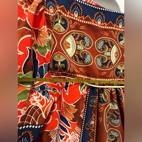 On The Road Red zoro Sleeve Bohemian Blouse - Picture 5 of 7